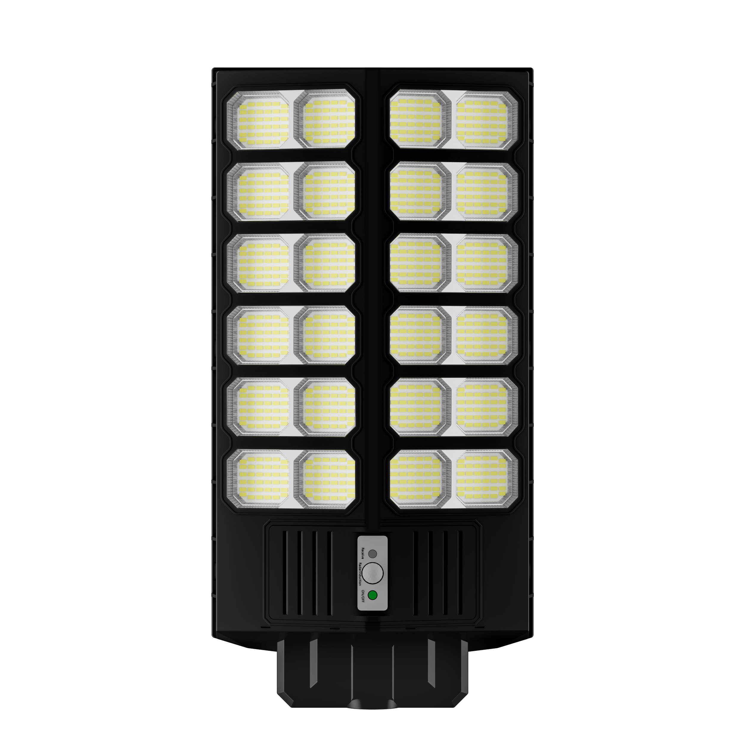 Lámpara Solar LED, Panel Policristalino, Batería LiFePO4, Sensor Inteligente, Exterior - 2000W/2400W - Jortan Tech
