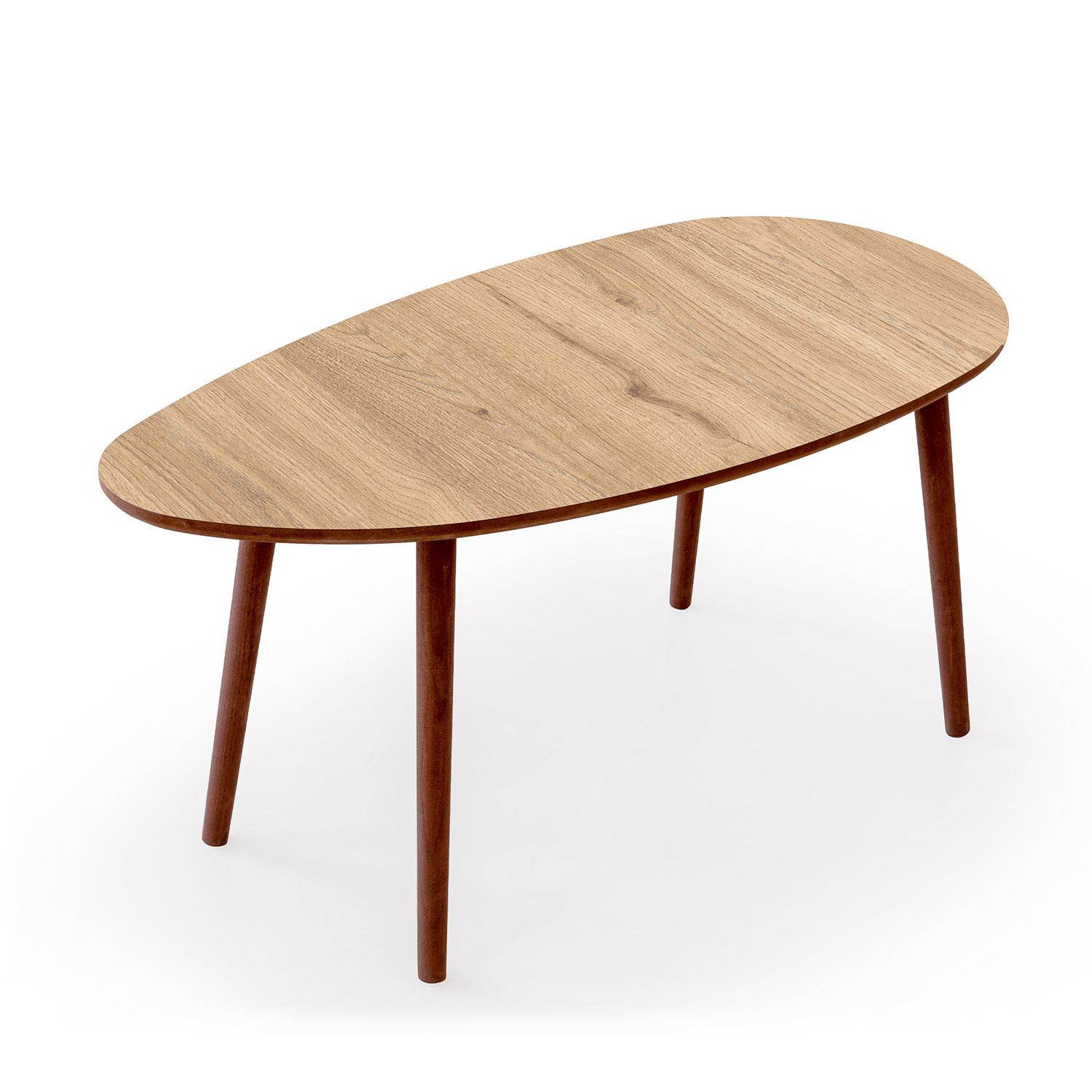Habitat y Jardin - Mesa baja de madera "Nora" 100 x 50 x 45 cm - Roble