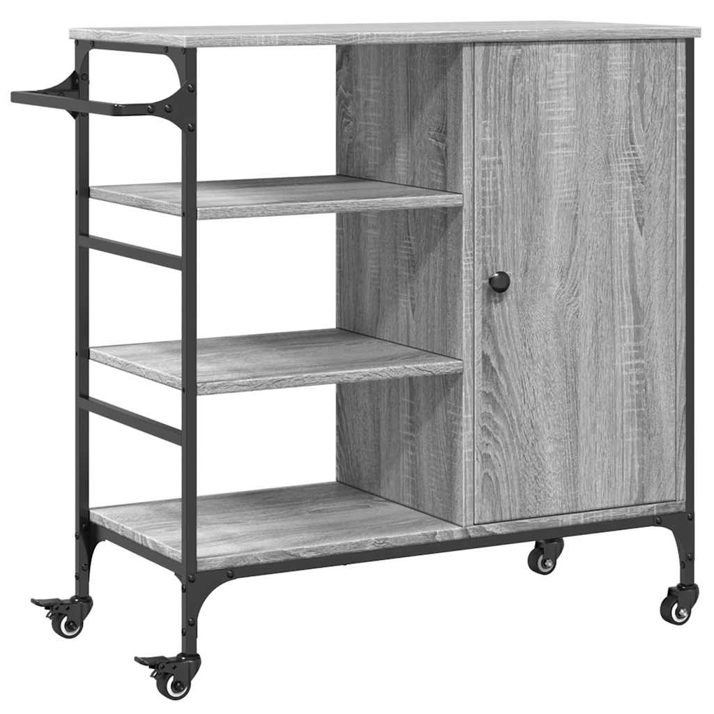 vidaXL Carrito de cocina madera de ingeniería 87,5x38,5x84,5 cm