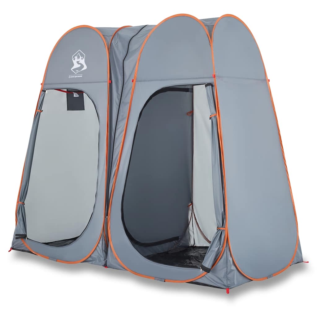 vidaXL Tienda de privacidad pop-up impermeable gris y naranja