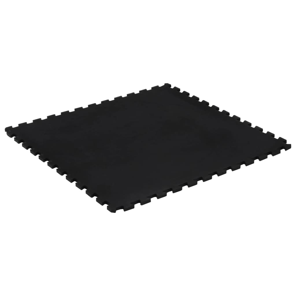 vidaXL Baldosa de suelo de goma negro 12 mm 100x100 cm