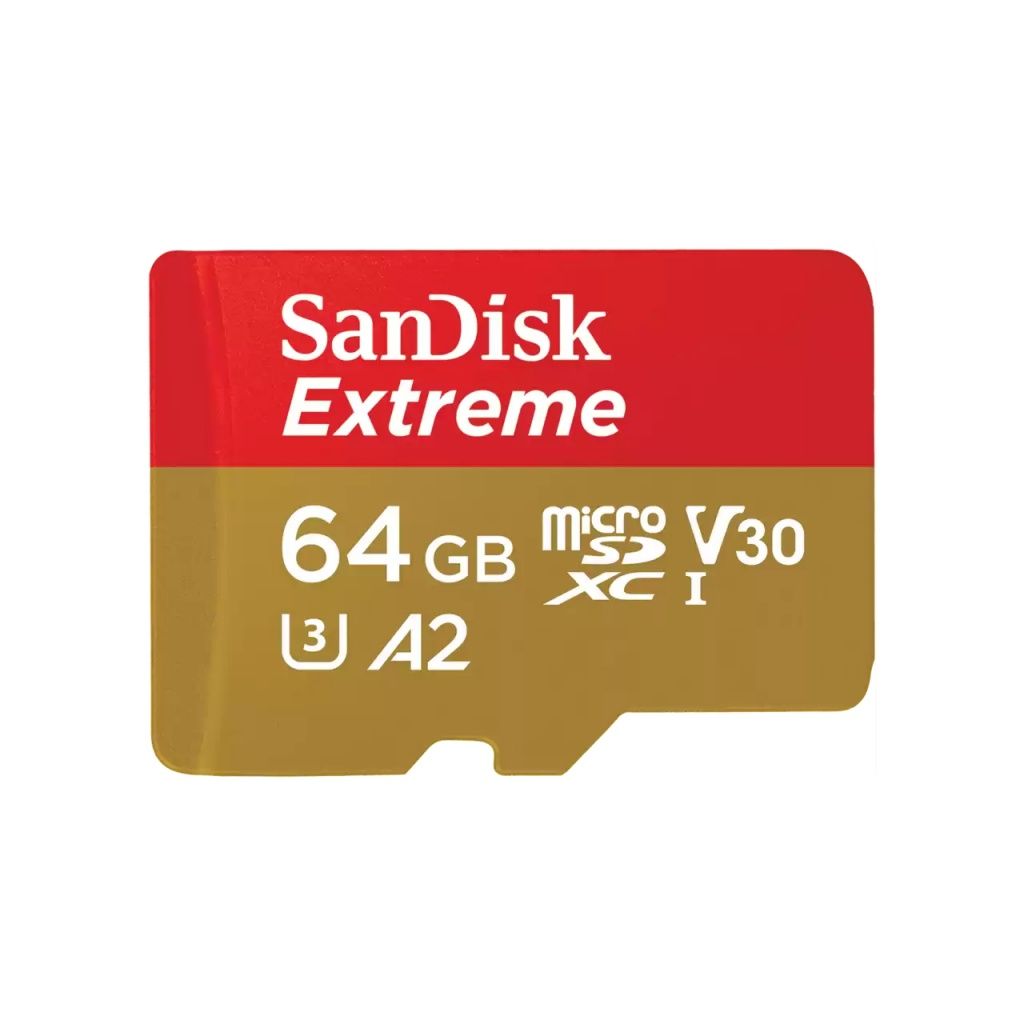 SanDisk - Tarjeta de memoria microSDXC 64 GB SDSQXAH-064G-GN6MA resistente a salpicaduras y temperaturas extremas para smartphones, cámaras y drones