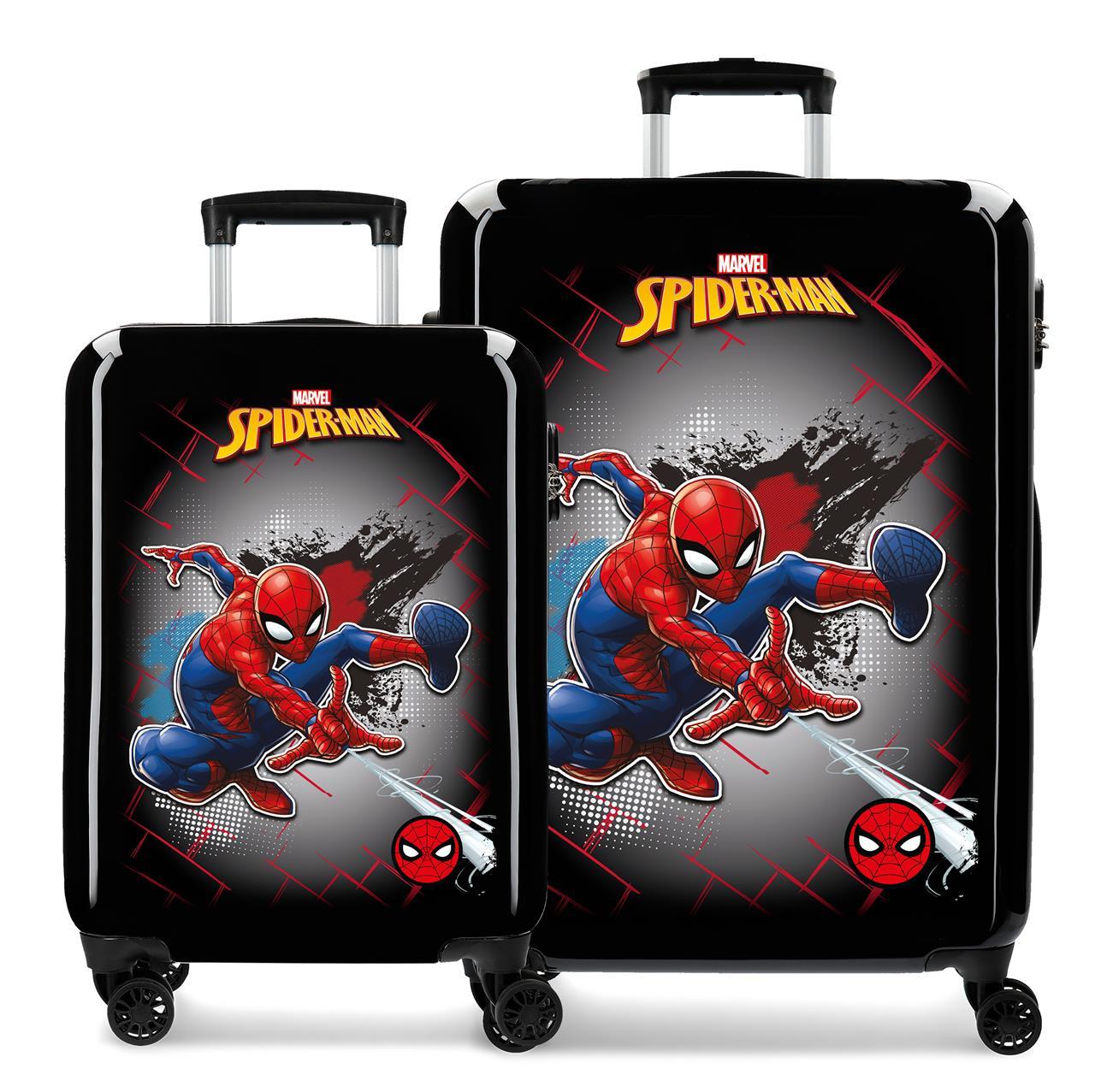 Juego de maletas Marvel Spiderman red negro 65x46x23cm