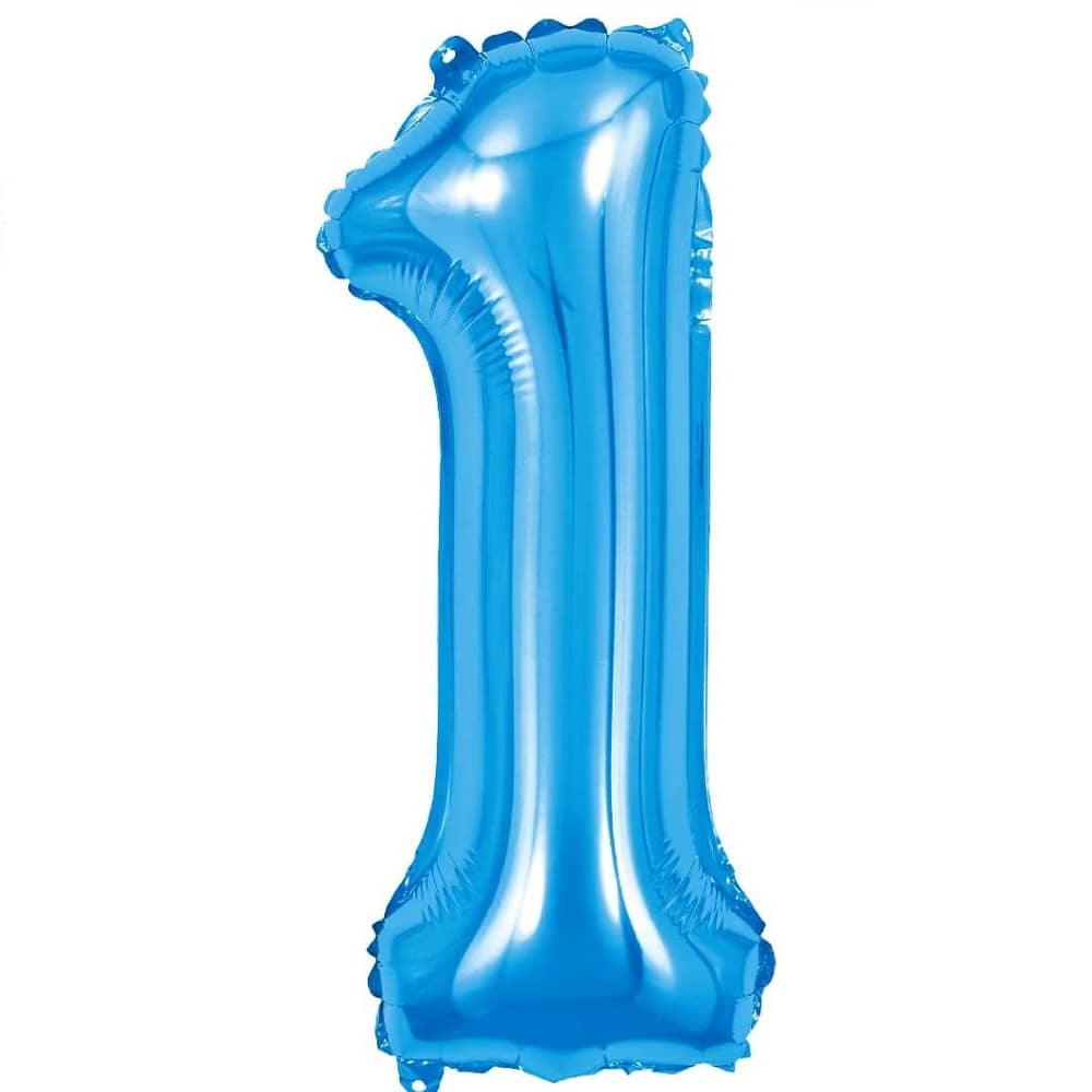 CABLEPELADO - Globo numero de cumpleaños - 110 cm - Helio - eventos - photocall - decoracion - numero 1 - color azul