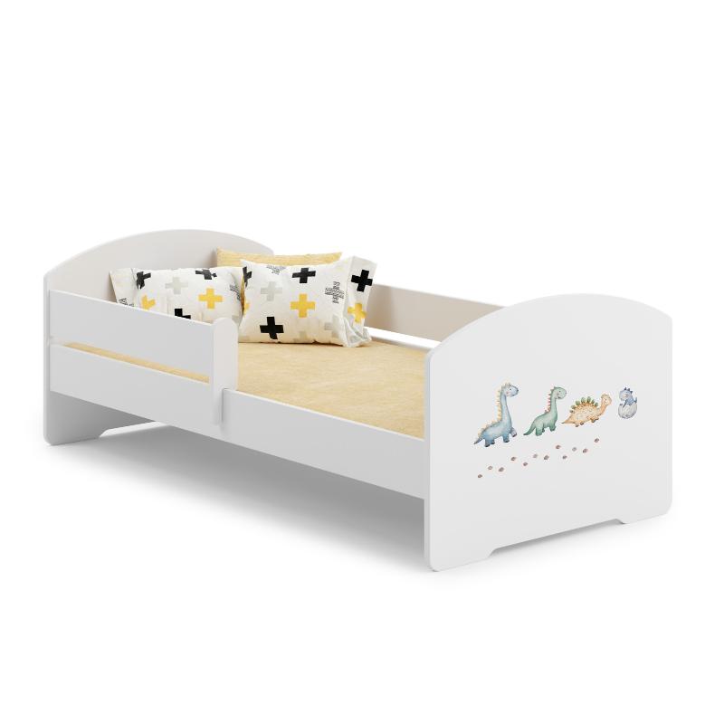 Cama de criança 140 x 70 colchão e estrado incluídos Kobi Luk Dinosaurs