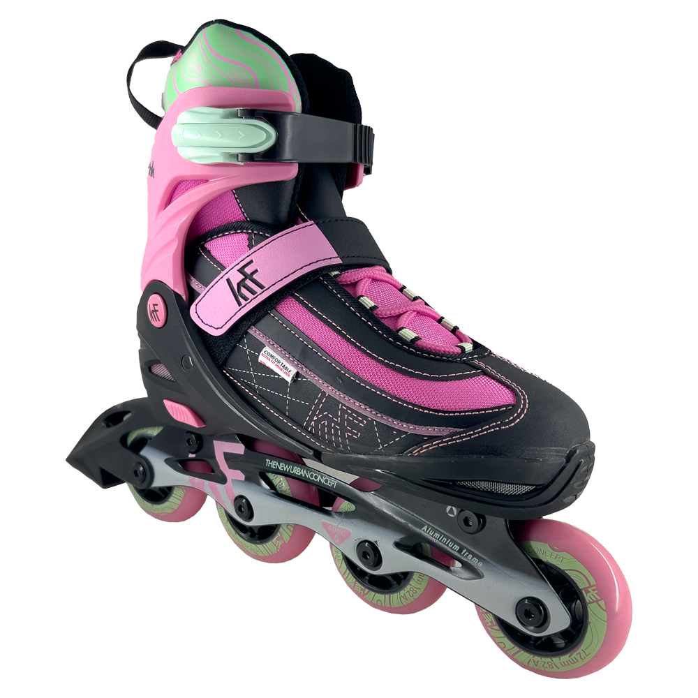 KRF The New Urban Concept Patín en Línea Ajustable Semi-Soft VIPINK Rosa Avanzado