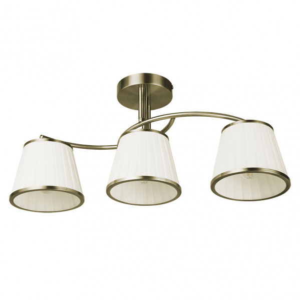 FABRILAMP Lampara de 3 luces LANTANAS cuero con pantalla