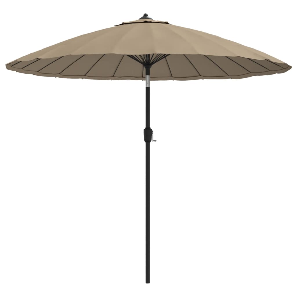 vidaXL Sombrilla de jardín con palo de aluminio 270 cm Color Blanco arena, Antracita, Taupé