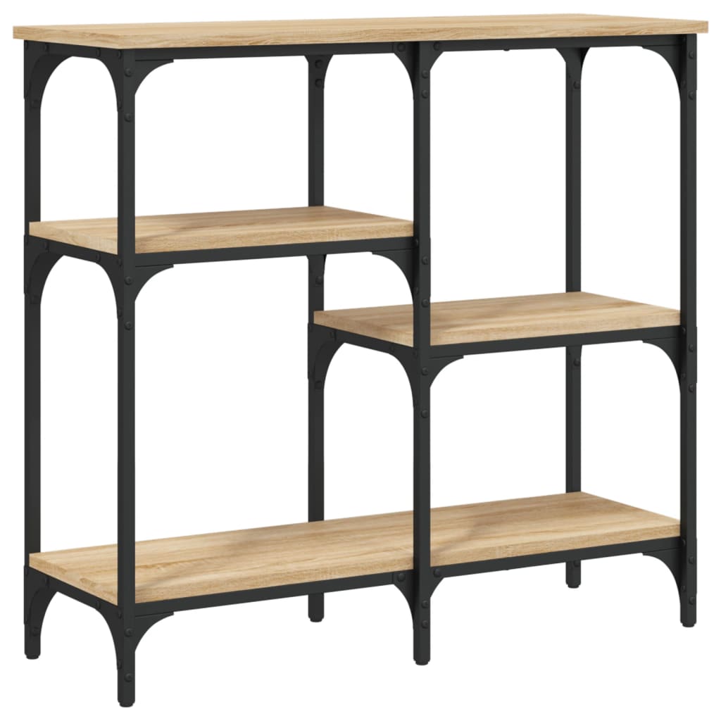 Vidaxl Mesa Consola de Madera de Ingeniería 80x29x75 Cm - Negro