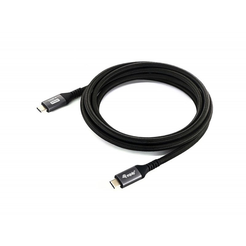 Equip - 128382 Cable USB4 Gen 2x2 C a C, M/M, 2,0 m, PD 100 W, 4K/60 Hz, 20 Gbps, negro 128382