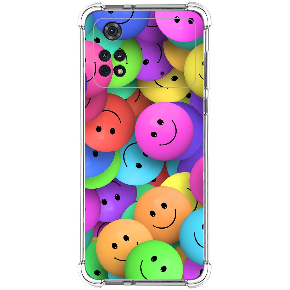 Funda Silicona Antigolpes para Xiaomi POCO M4 Pro 4G diseño Smile Dibujos