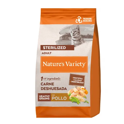 Nature's Variety Pienso Adult Sterilised Healthy Grain Pollo para Gatos - 1.25 KG