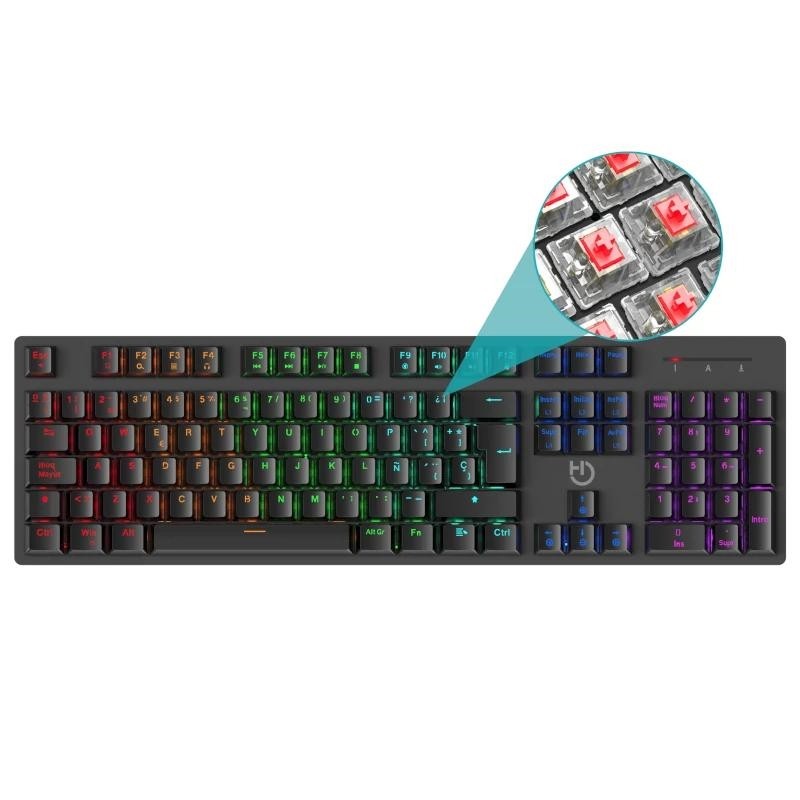 Teclado Gaming Mecánico Hiditec GK400 con Iluminación RGB