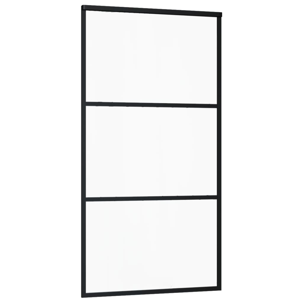 vidaXL Puerta Corredera con Herrajes ESG Vidrio y Aluminio Entrada Dimensiones 76 x 205 cm (183 cm sliding rail),  76 x 205 cm (200 cm sliding rail),  90 x 205 cm (183 cm sliding rail) y mas