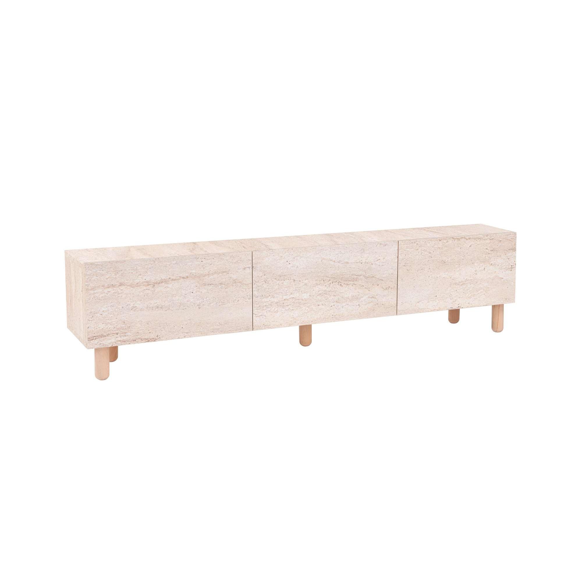 Habitat y Jardin - Soporte de TV de madera "Alvin" - 180 x 31 x 42 cm - Beige