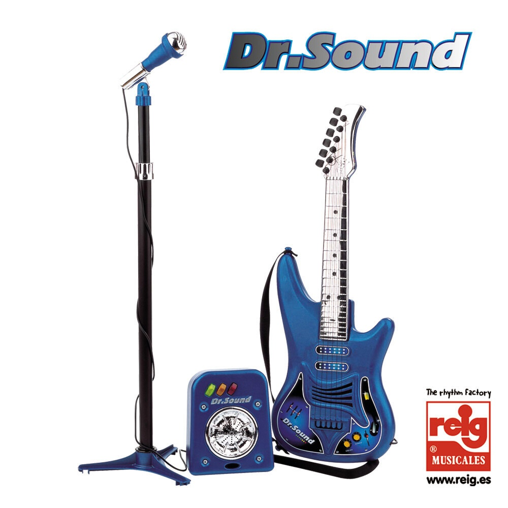 Set Guitarra Micrófono y Bafle Azul (Reig 843)
