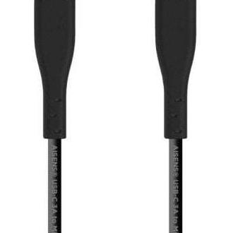Cable USB 2.0 Aisens A107-0350/ USB Tipo-C Macho - MicroUSB/ Hasta 15W/ 60Mbps/ 2m/ Negro