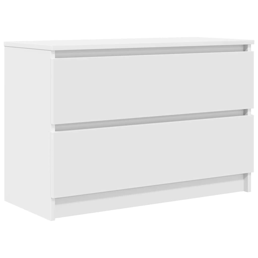 vidaXL Mueble de TV de madera de ingeniería blanco 80x35x54 cm