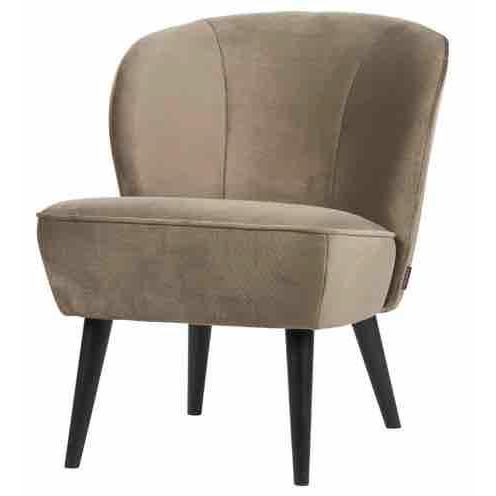BUTACA POLIESTER MADERA 59X66X76 TERCIOPELO GRIS FIJALO MB206605