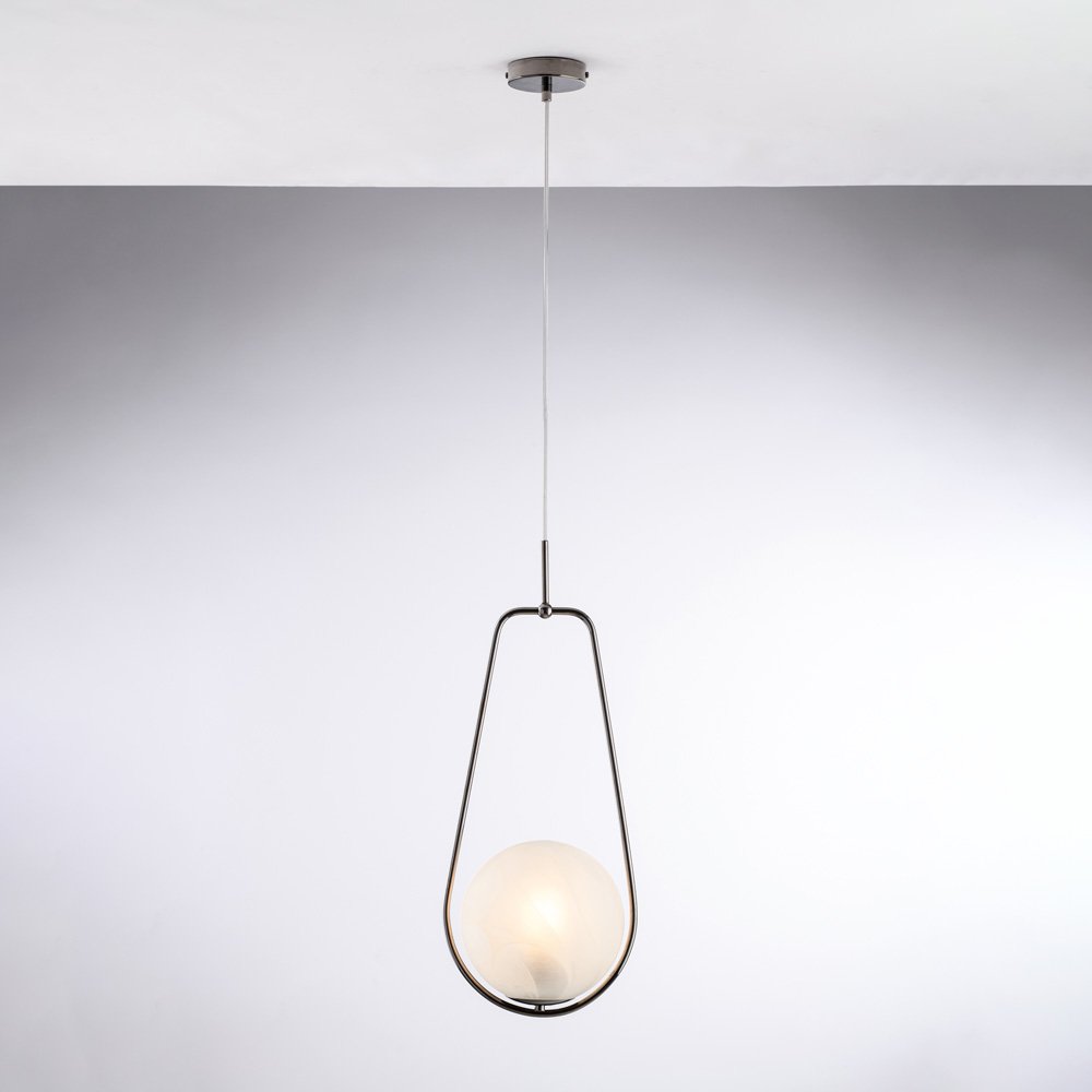 Contemporáneo Araña Afrodita Cromo Negro 1 Luz E27
