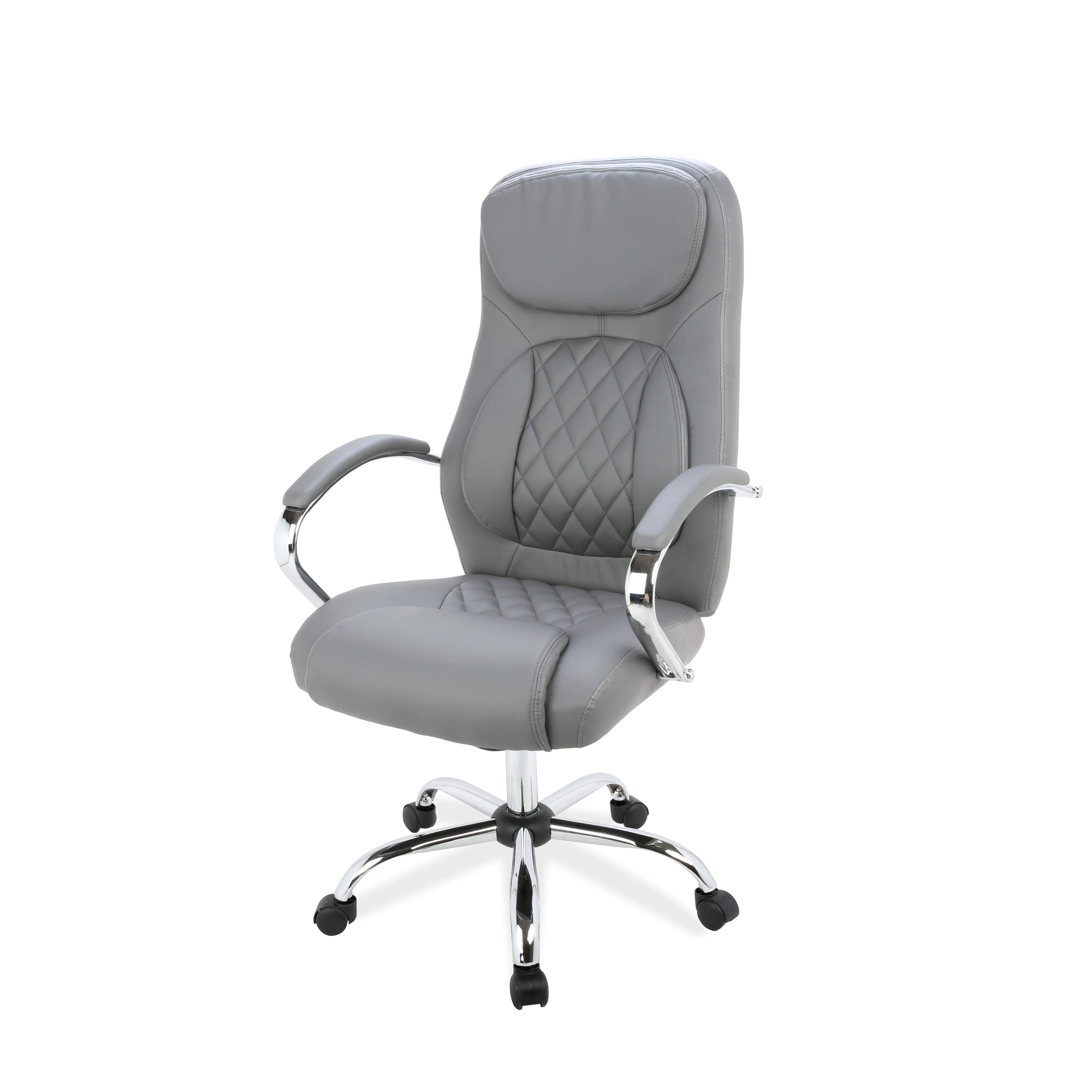 Furniture Style S.L. Silla de Escritorio Ergonómica Ángela con Diseño Tradicional y Acabado en Piel Sintética