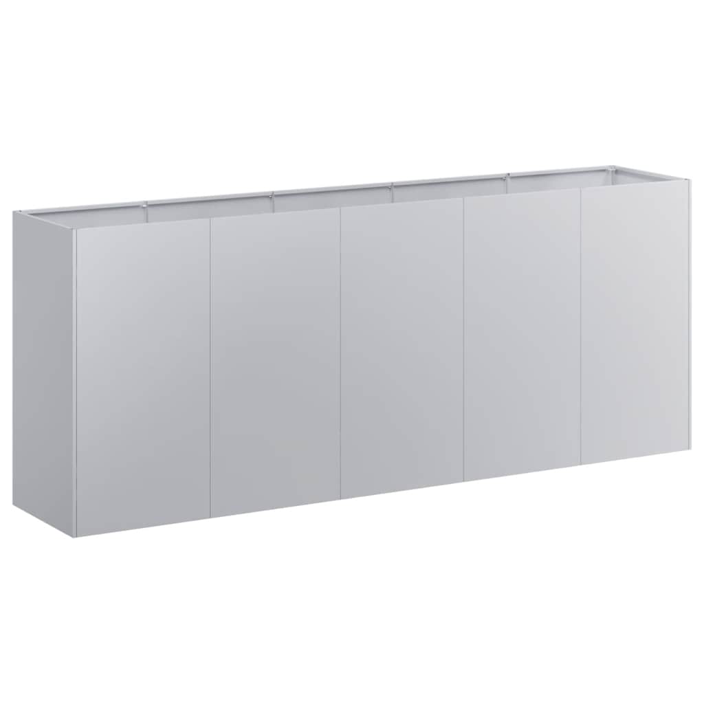 vidaXL Jardinera 200x40x80 cm de acero galvanizado