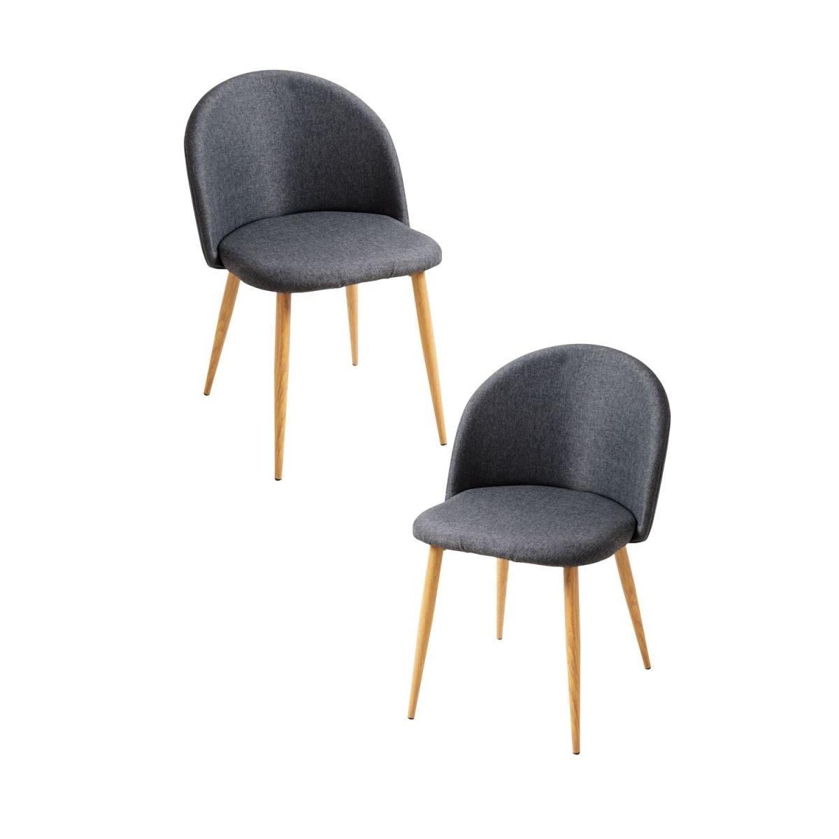 Regalos Miguel - Packs Sillas Comedor - Pack 2 Sillas Vint Tela - Gris oscuro
