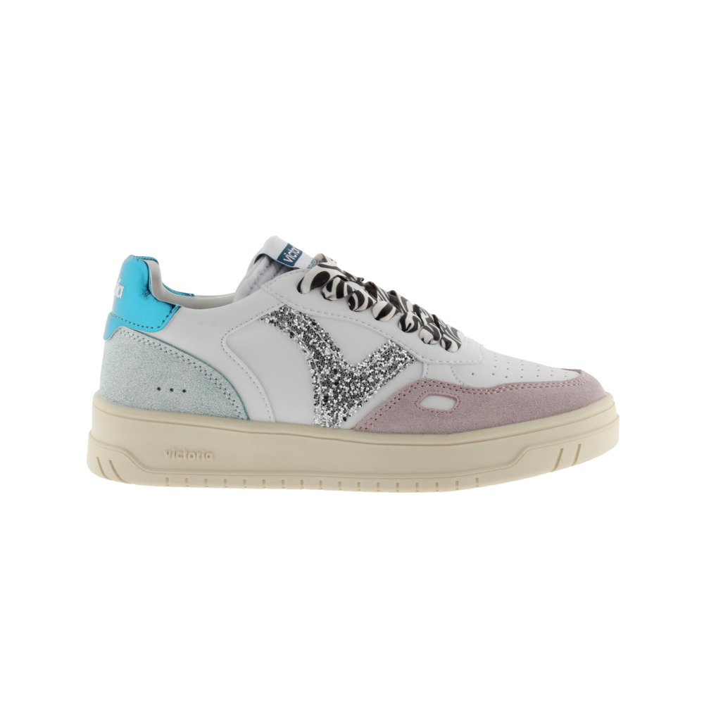 Victoria Seúl Zapatillas de efecto piel con piezas metalizadas y cordones animal print 1257133