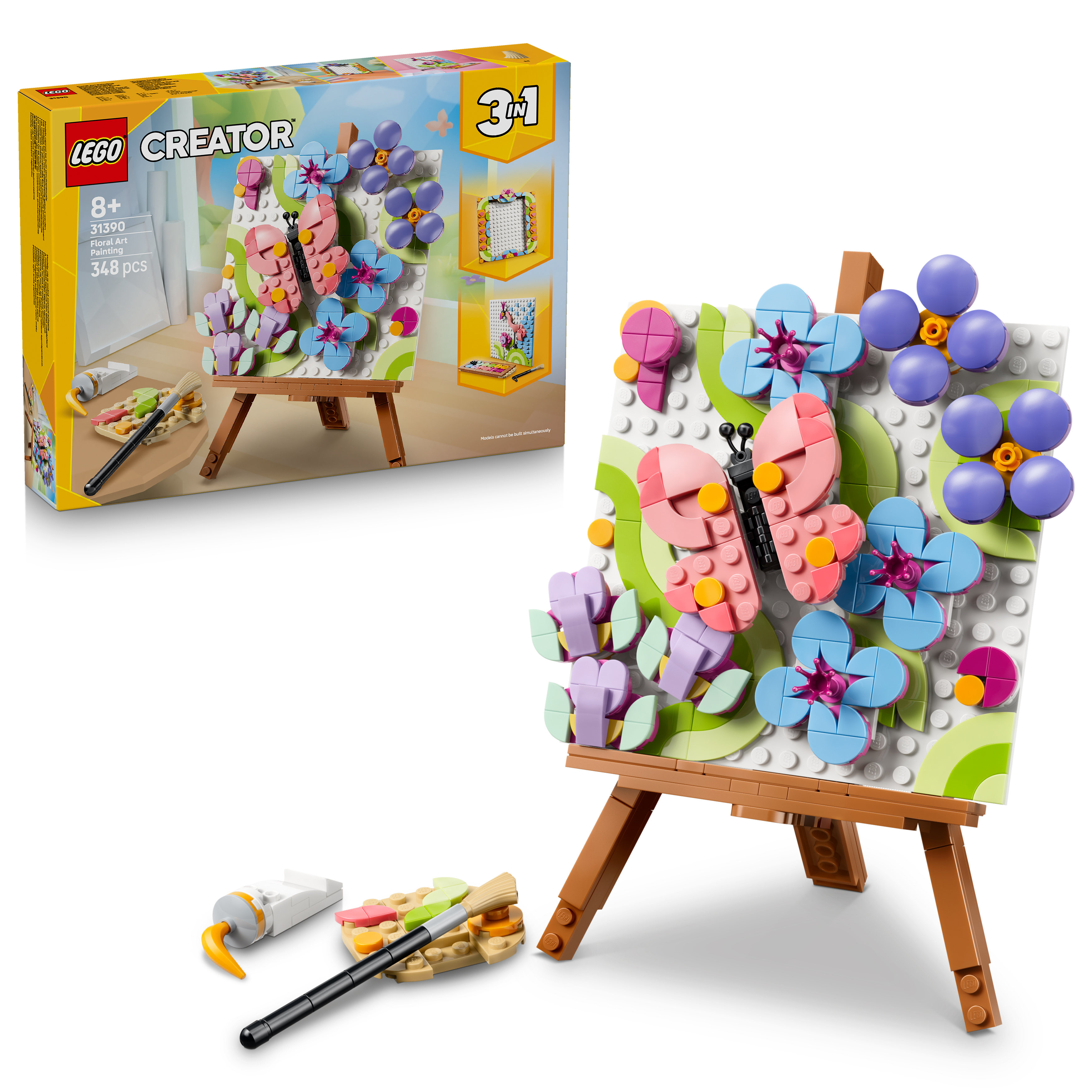 LEGO® 31390 Creator 3en1 Pintura Decorativa de Arte Floral de Juguete