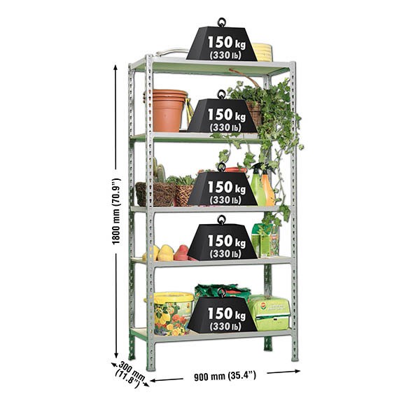 Estantería SIMONRACK SIMONRACK SimonrackMaderclick 5/300 gris/madera
