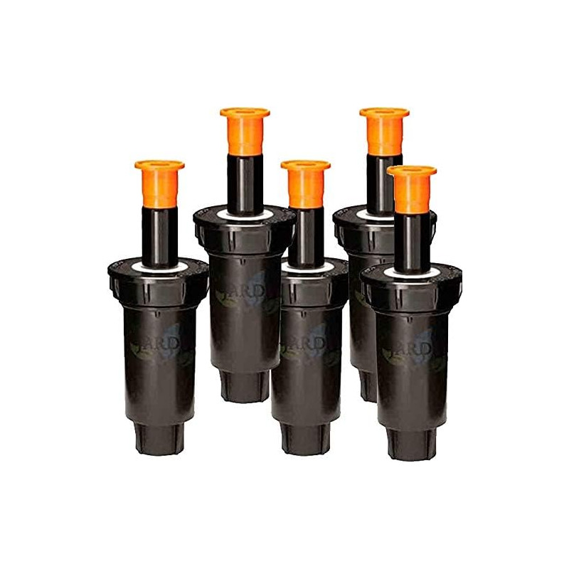RAIN BIRD Difusor de Riego Rain Bird 1802 | Pack 5 Aspersor de Jardin Emergente 1/2" | No Incluye Tobera | Aspersor Cesped Jardin 5cm