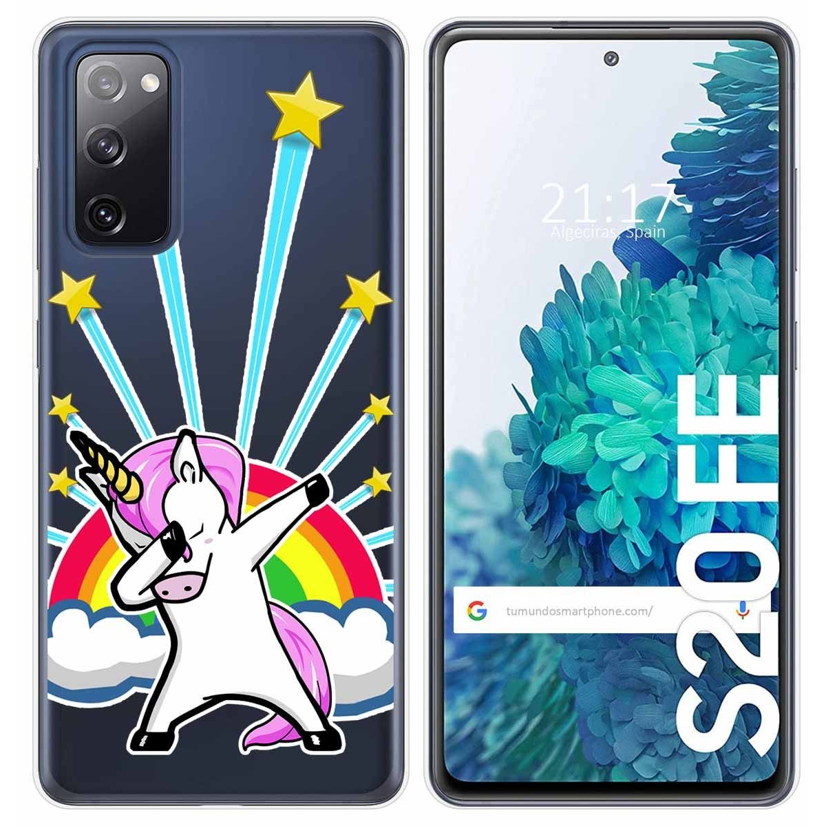 Tumundosmartphone Funda Gel Transparente para Samsung Galaxy S20 FE diseño Unicornio Dibujos