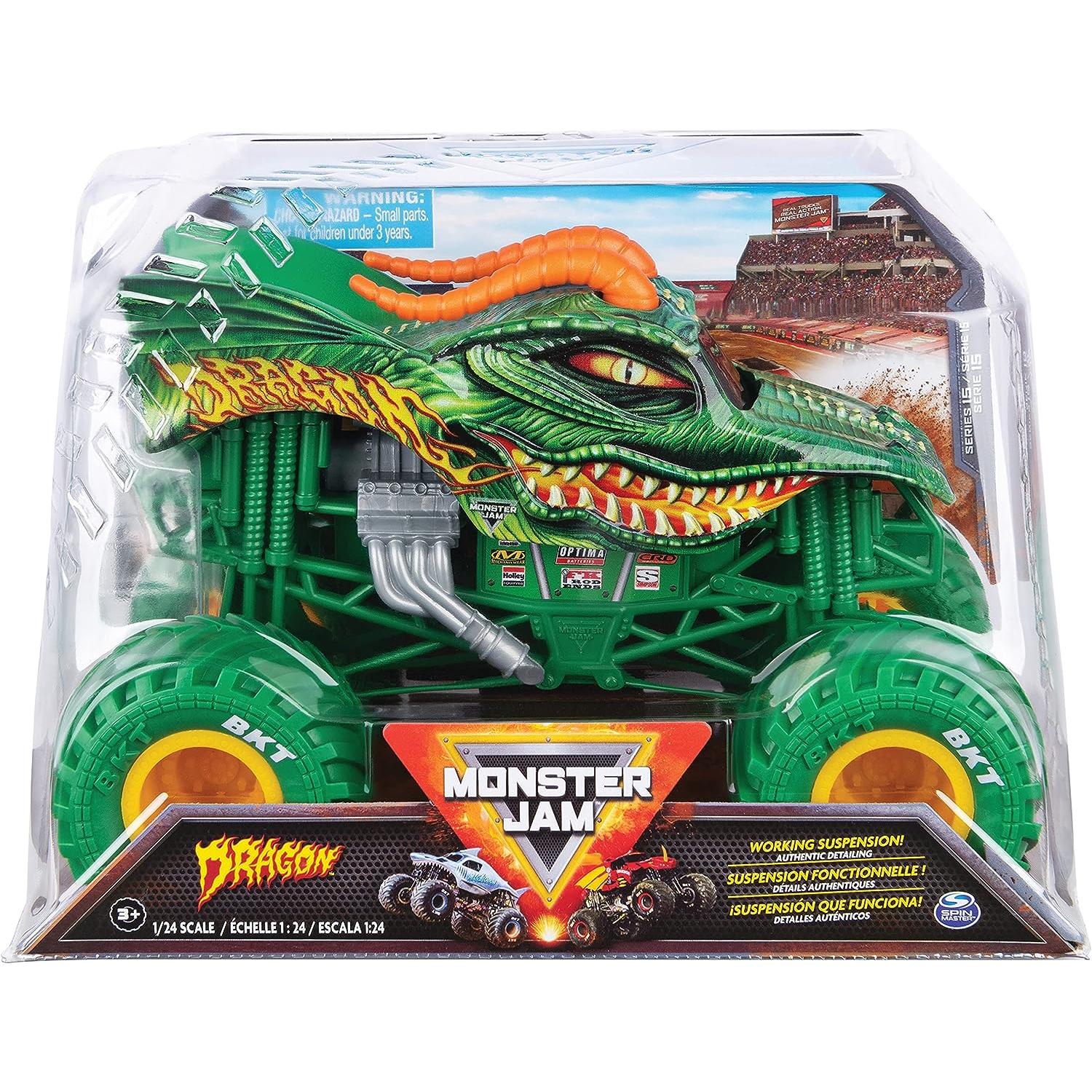 Monster Jam - Coches Monster Truck - Auténtico Camión Oficial a Escala 1:24- Surtido/Modelo Aleatorio (Una unidad) (Spin Master 6056371)