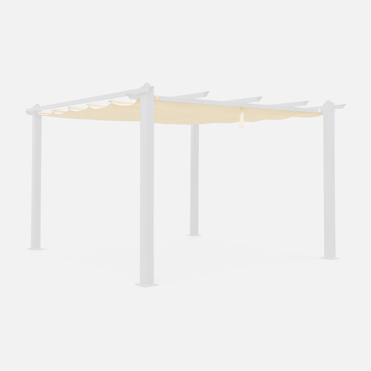 sweeek - Techo de repuesto para pérgola Condate 3x4m , Cubierta de pérgola Condate , 377x250x1