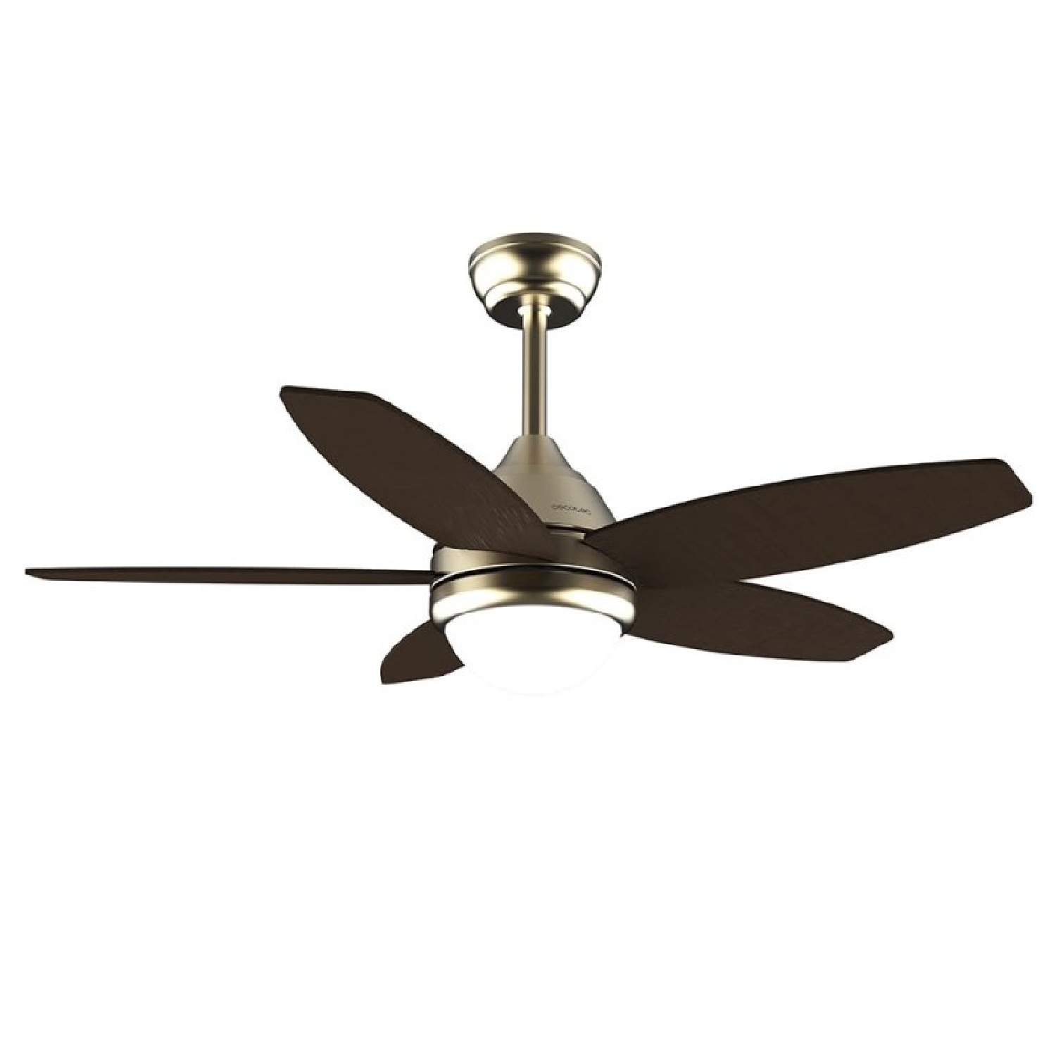 Cecotec Ventilador de Techo con Luz EnergySilence Aero 4200 GoldDarkWood. 53W, Diámetro 42”, Luz LED de 15W en 3 Tonos
