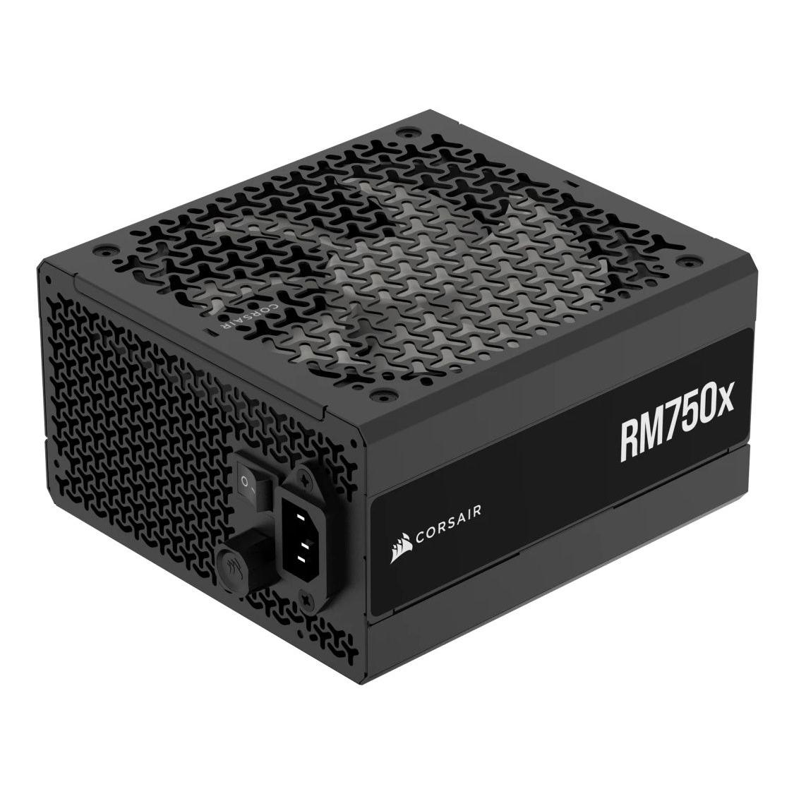 Corsair - Fuente de alimentación RM750X ATX 750 W para PC gaming, certificación 80 PLUS Gold, modular y silenciosa con ventilador de 135 mm