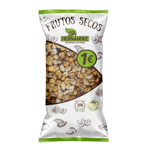 Frutos secos Hernandez - Cacahuete frito, pipas, mix tips, mix picante, kikos, caju... Cajas con 12 unidades de 115g a 250g