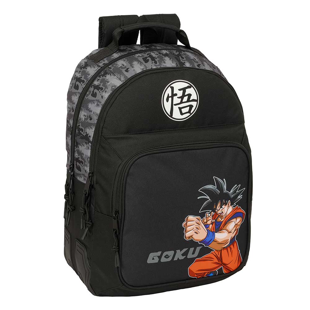 SAFTA | Mochila Grande con Ruedas Dragon Ball Compact Extraíble Mochila Escolar Juvenil Lavable, Mochila Infantil con Bolsillo Frontal con Cremallera, Espalda y Tirantes Acolchados Ergonómicos