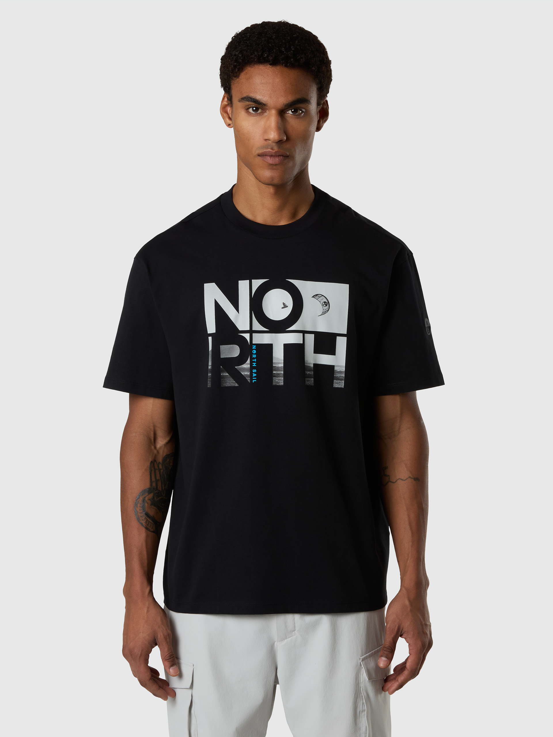 North Sails T-Shirt With Kitesurfing Print Men Ss26