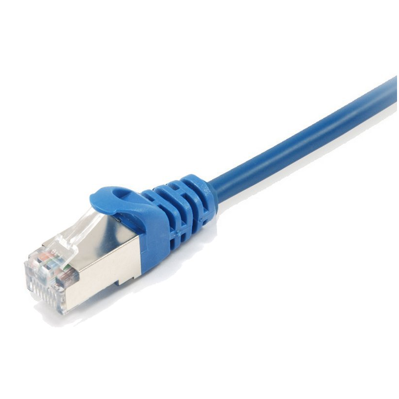 Equip network cable rj45 s/ftp shielded cat.6a blue 0.25m