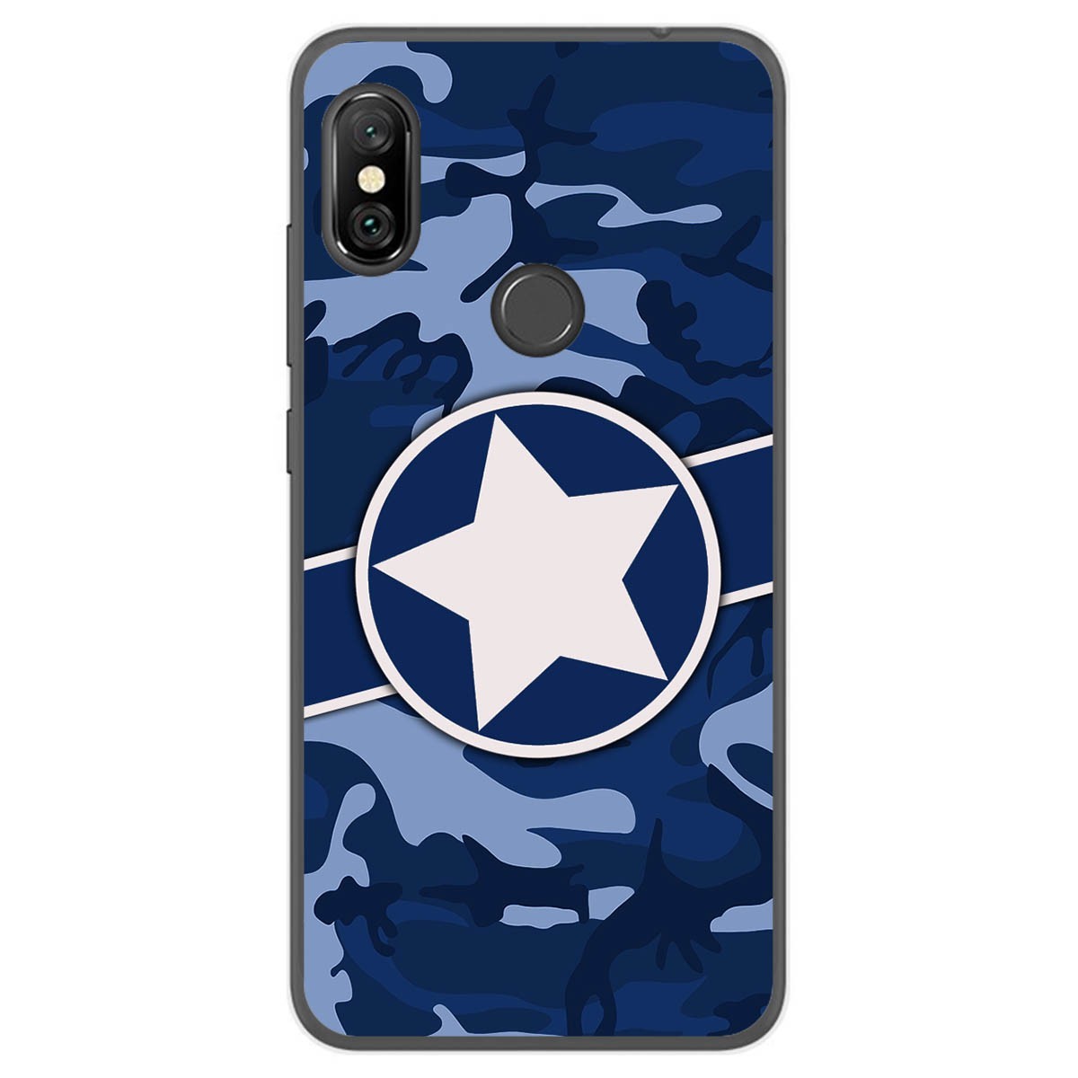 Tumundosmartphone Funda Gel Tpu para Xiaomi Redmi Note 6 Pro diseño Camuflaje 03 Dibujos