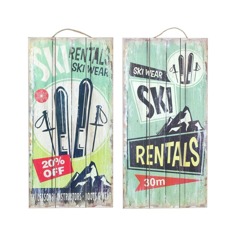 SIGNES GRIMALT Signes Grimalt Placa Pared Letreros Madera Decoración Set 2 Unidades
