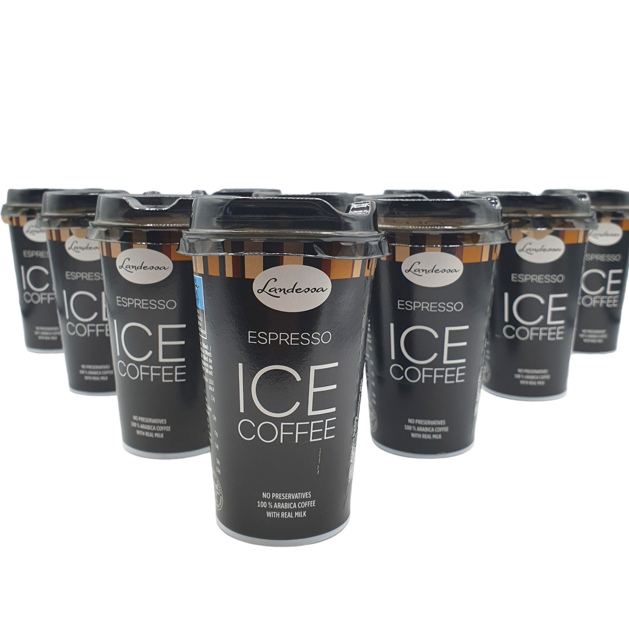 Café Frío Listo para Tomar - CapuChino - Latte Machiatto - Pack de Vasos de Café Espresso Listo para Beber – 10 Vasos x 220 ml - Landessa