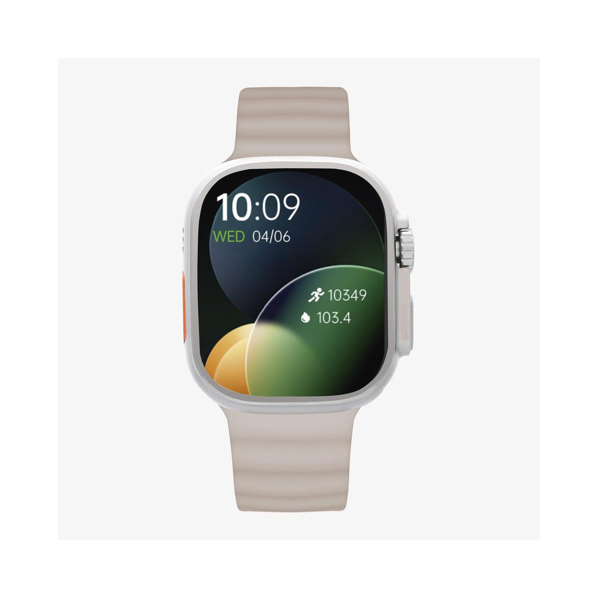 Smarts By Radiant Reloj Inteligente Smartwatch Hollywood Sili Arena 40,00 Mm Pulsera De Silicona Marrón Con Cierre De Hebilla Normal Control De Ritmo Cardiaco, Sueño Y Modos Deportivos Compatible Con Android, Ios