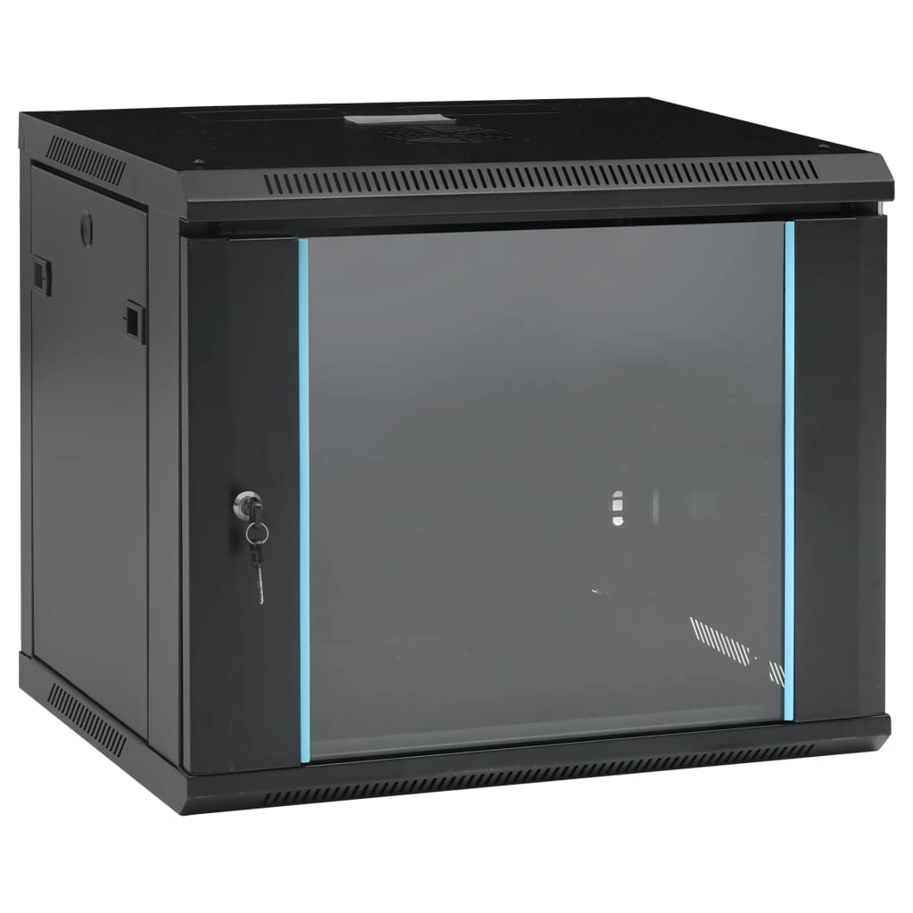 vidaXL Armario de red de pared 9U 19" IP20 600x450x510 mm