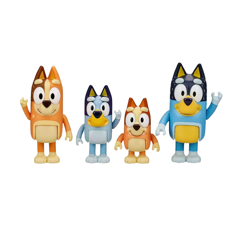 bluey figura pack 2-4unidad 3modelo diferente surtidos bueno regalo para ninos-oficial