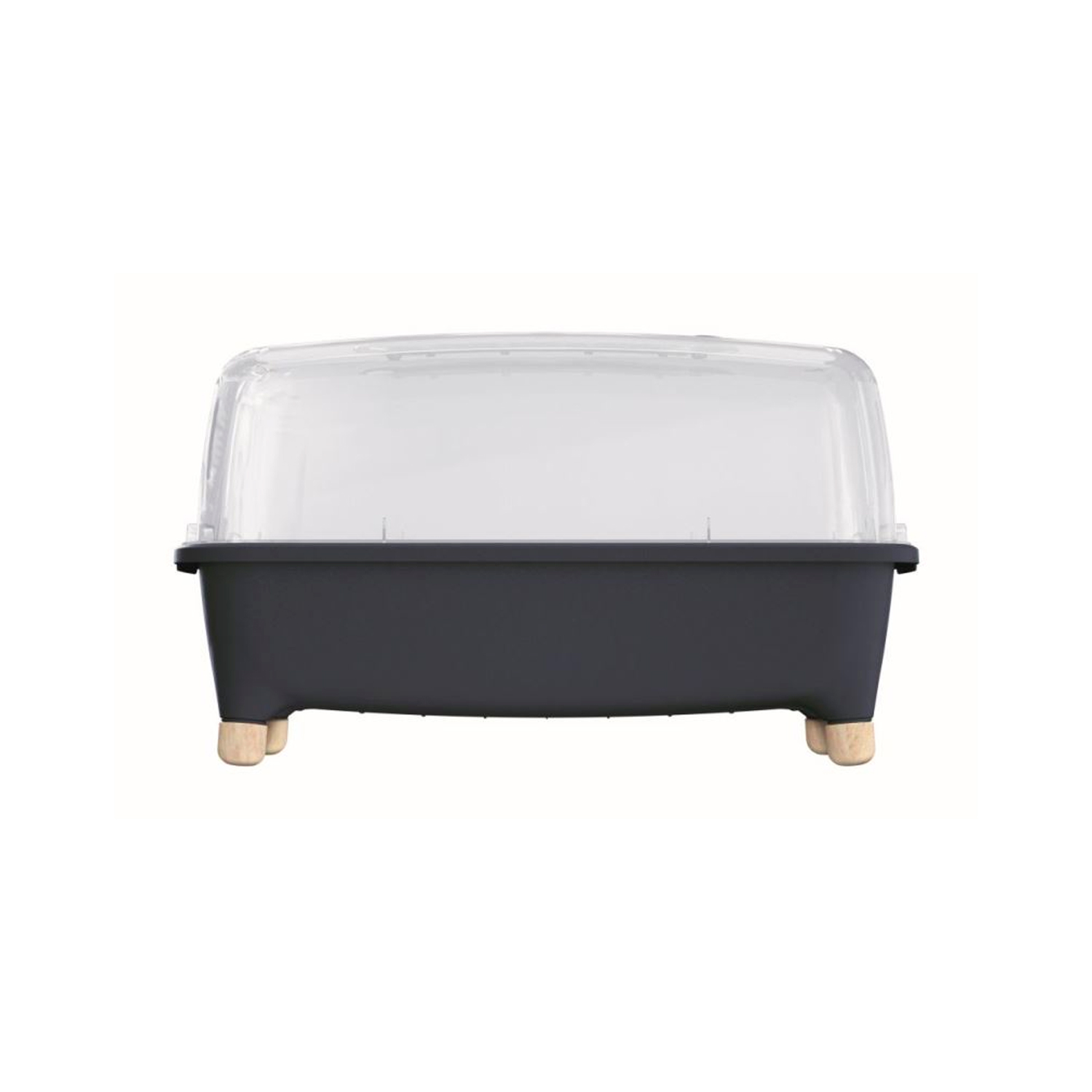 Prosperplast Huerto Doméstico/jardinera Baja con Tapa de Policarbonato para Proteger Tus Plantas L Respana Planter Wood Low Set de Plástico en Color Gris Piedra