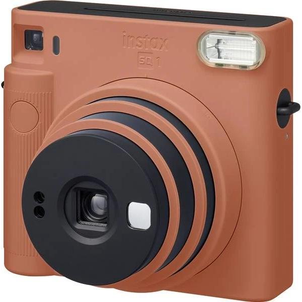 Cámara fotos digital Cámara instantánea Visor Espejo frontal para selfies, 0,4x, con punto de mira Fujifilm INSTAX SQUARE SQ1™ TERRAC  | 65,75 mm, Terracotta Orange