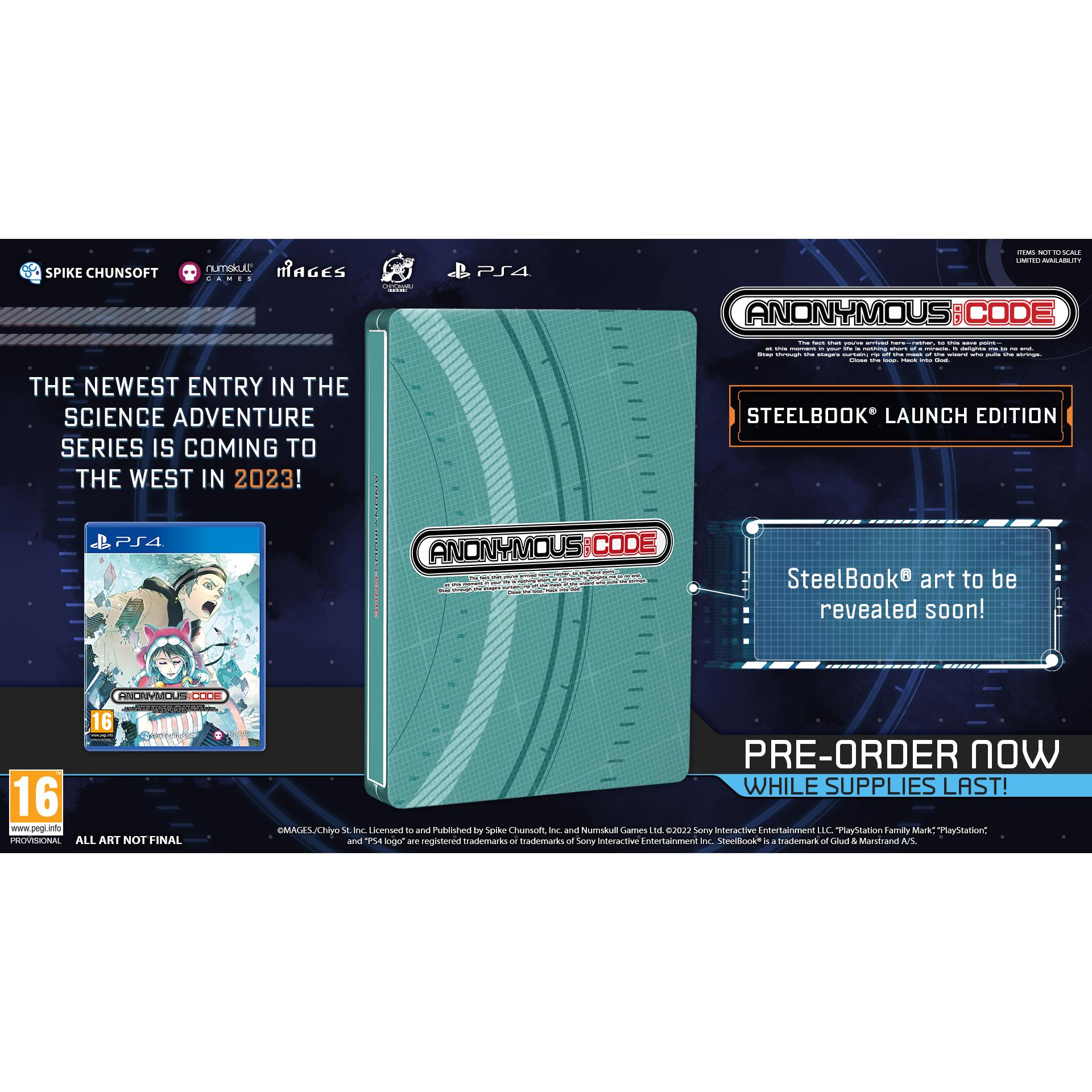 Anonymous Code SteelBook Launch Edition - PS4 - Nuevo precintado - PAL España