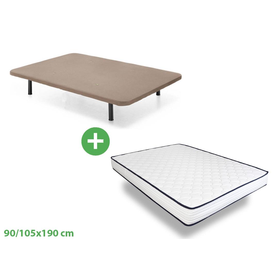 Somier Base Tapizada 90CM + Colchon Basic 90cm
